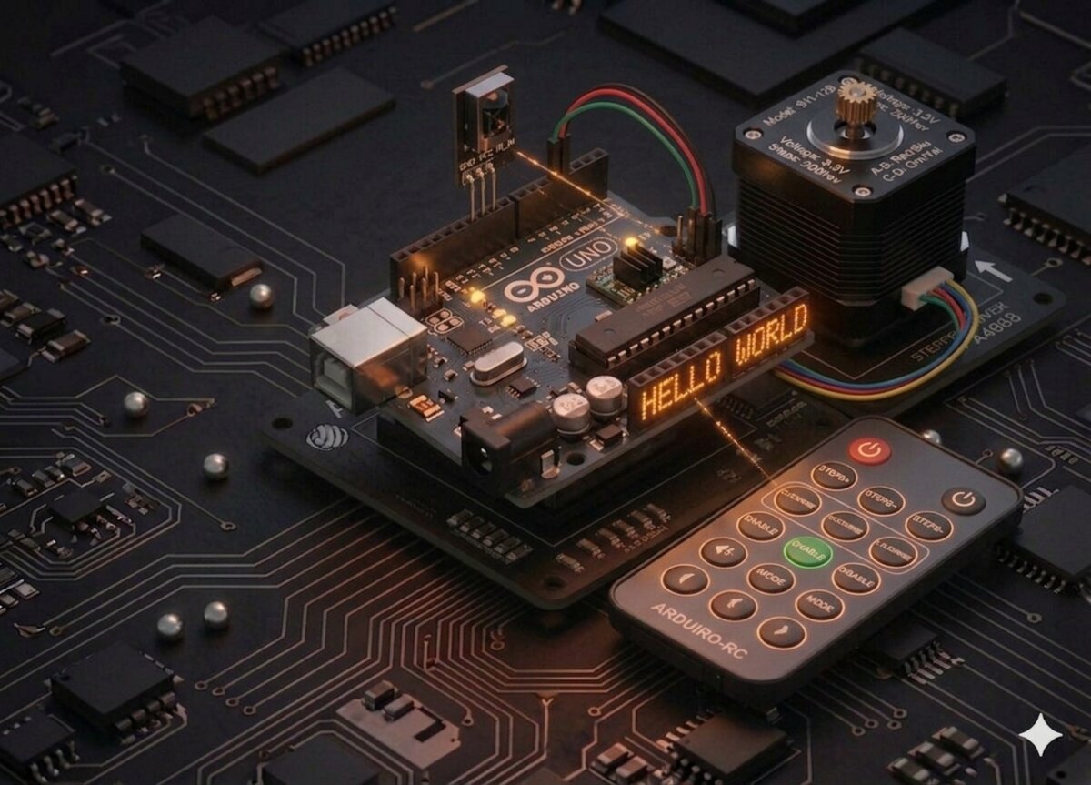 23: Stepper + telecomandă