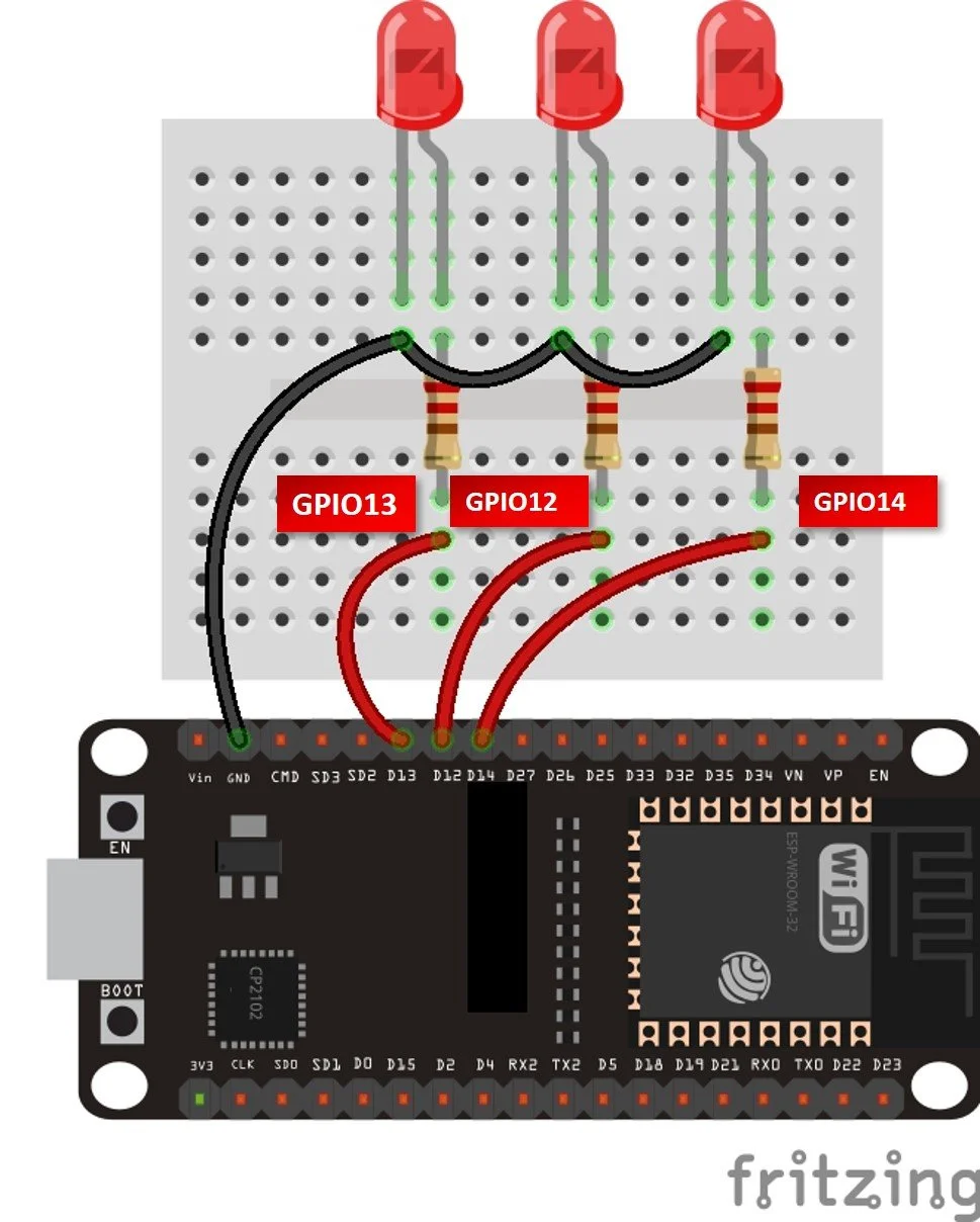 LED Chaser ESP32 MicroPython